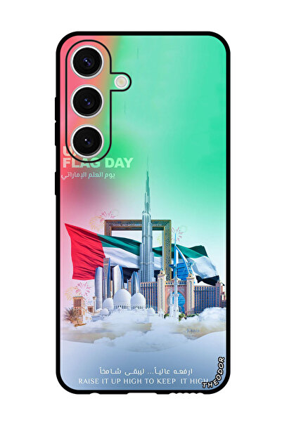 Theodor غطاء حماية مضاد للخدش والصدمات لهاتف سامسونج جالاكسي S24 - يوم علم ال...