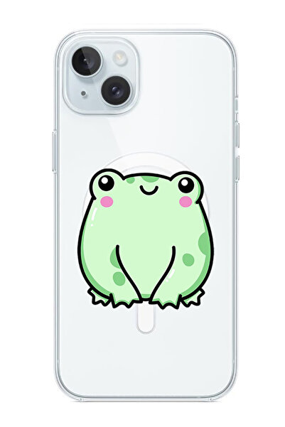 Theodor غلاف لهاتف iPhone 15 Plus مقاس 6.7 بوصة، متوافق مع MagSafe، غطاء ممتص للصدمات للهاتف، نسخة الضفدع