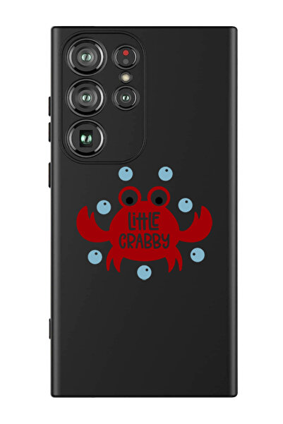 Theodor غطاء حماية سائل من السيليكون المقاوم للصدمات لهاتف سامسونج جالاكسي S24 ألترا (أسود) - ليتل كرابي