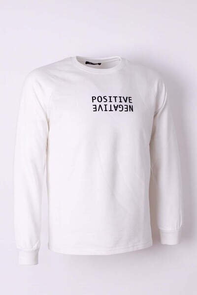 trender White Men's Sweatshirt Positive