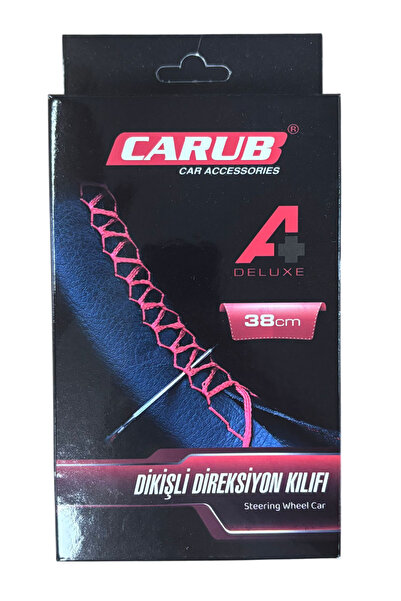 Carub 38 Cm Dikme Direksiyon Kılıfı Siyah-Siyah Dikişli BR183 24 41