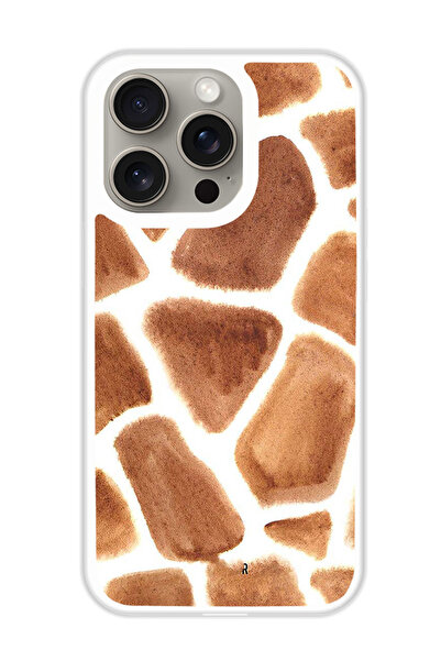 Theodor غطاء حماية لجهاز أبل آيفون 15 برو ماكس بنقشة طينية (مصد أبيض)