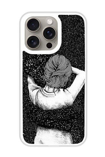 Theodor غطاء حماية لهاتف أبل آيفون 15 برو ماكس - خيال فتاة ليلي (مصد أبيض)