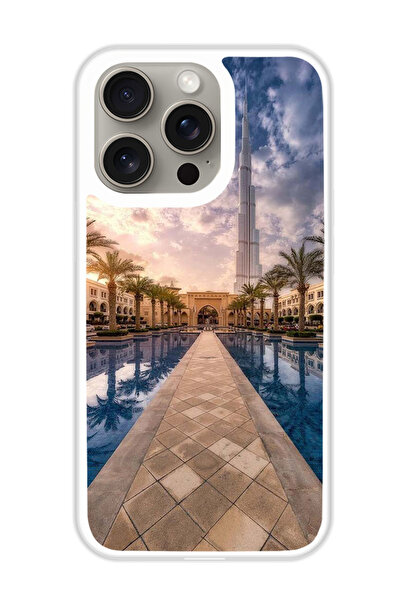 Theodor غطاء حماية لهاتف أبل آيفون 15 برو أتلانتس دبي (مصد أبيض)