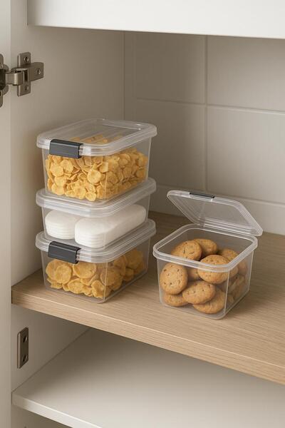 EWs 4-Piece Transparent Storage Box & Organizing Box 3.2 Lt