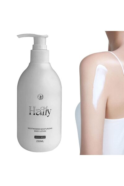 Hally لوشن الجسم HEARUVE، مُشرق ومرطب للبقع الداكنة ولون البشرة غير الموحد