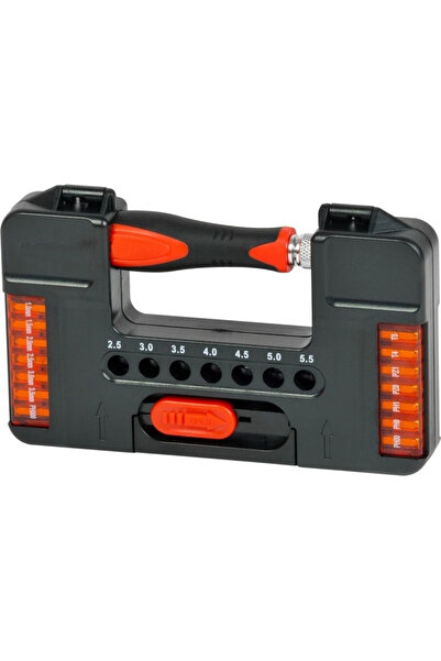 SGTT Set de șurubelnițe mixte cu 37 de biți Cr-V, torx magnetic, drepte, cap ...