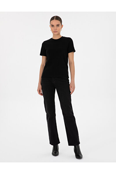 Pierre Cardin Black Regular Fit Basic T-Shirt 50310543-Vr046