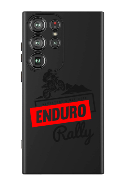 Theodor غطاء حماية سائل من السيليكون المقاوم للصدمات لهاتف سامسونج جالاكسي S24 ألترا (أسود) - رالي إندورو