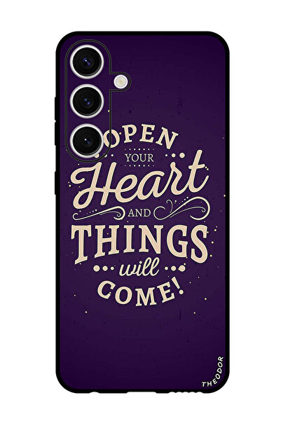 Theodor جراب واقٍ مضاد للخدش والصدمات لهاتف Samsung Galaxy S24 افتح قلبك