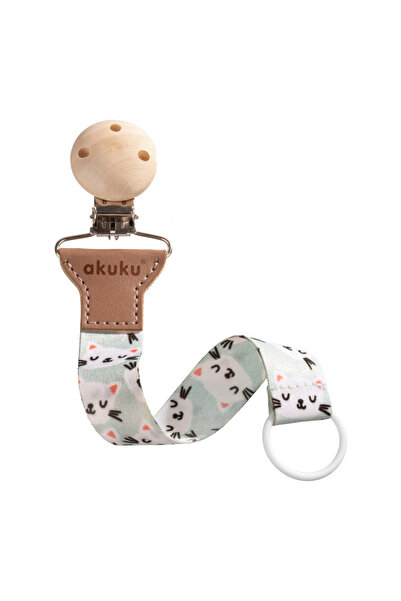 Akuku Верижка за залъгалка за котенца A0582, зелена