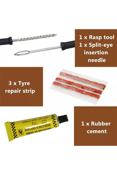 erorex Tubeless Tire Puncture Plug Repair Tool Kit For Car/Bike
