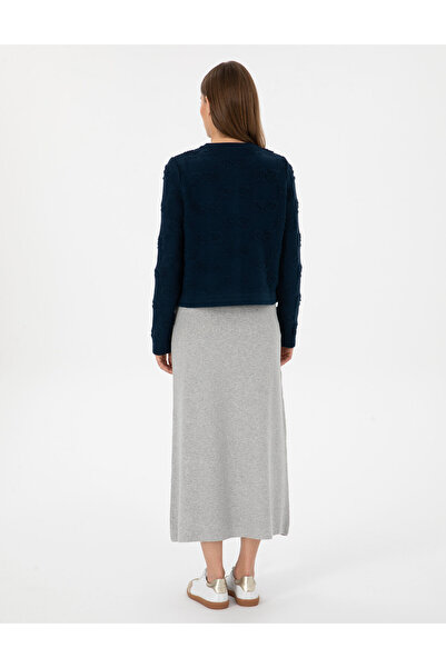 Pierre Cardin Gri Melanj A Kesim Triko Etek 50311060-VR086