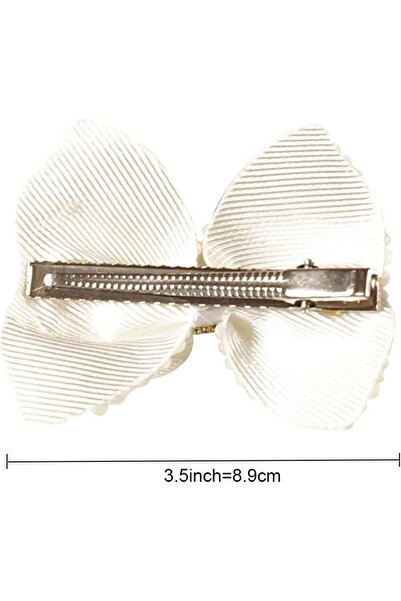 erorex White Rhinestone Hair Bows Girls Cute Pearls Hair Beaded Hair Bands Kids Toddlers Teenagers Kids