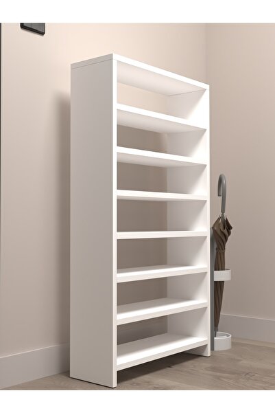 Kenzlife Ayakkabılık Mısri Mat Beyaz Suntalam 110*060*20 Yirmibir Çift Ayakkabı Kapasitesi Arkalıksız