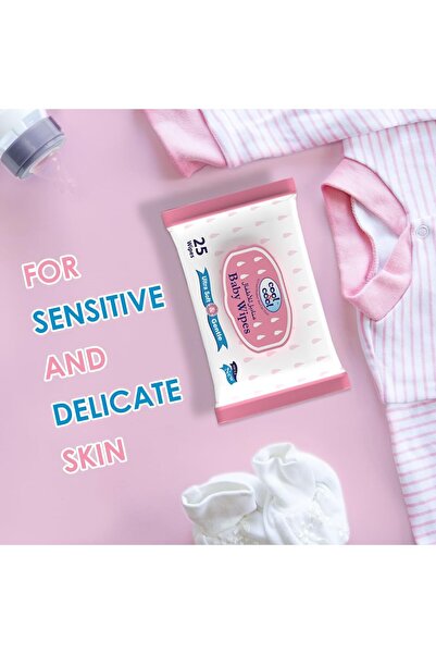 erorex Baby Wipes 25'S Alcohol Free Paraben Free Vitamin E Aloe Vera Ultra Soft & Gentle Sensitive &