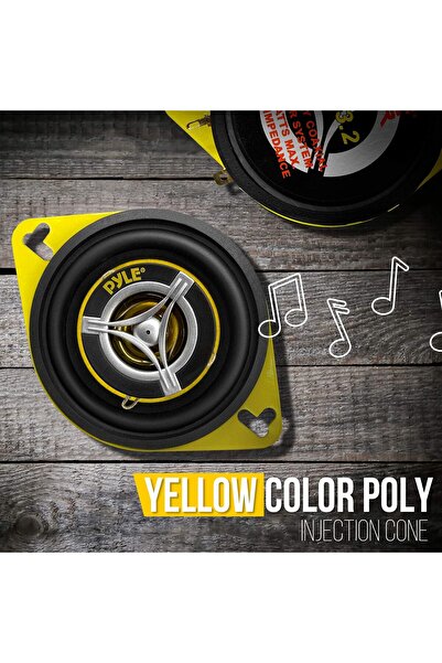 erorex Car Two Way Speaker System - Pro 3.5 Inch 120 Watt 4 Ohm Mid Tweeter Component Audio Sound Speakers