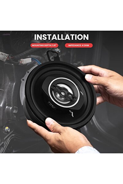 erorex 2-Way Universal Car Stereo Speakers-120W 3.5 Inch Coaxial Loud Pro Audio Car Speaker Universal Oem