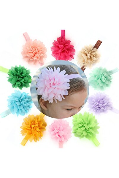 erorex 10 Packs Baby Headbands Bows Flower Lace Band Hair Accessories Baby Girl Nylon Turban Headwraps