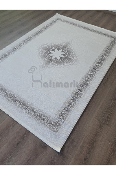 Dinarsu Halımark Anka 77312-095| Beyaz Gri Akrilik Halı| Salon Mutfak Yatak O...