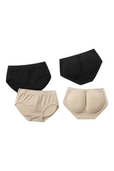 Fstyle بانتي ضاغط بحشوات اسفنجية الوان متعددة لا يوضح اثناء الارتداء