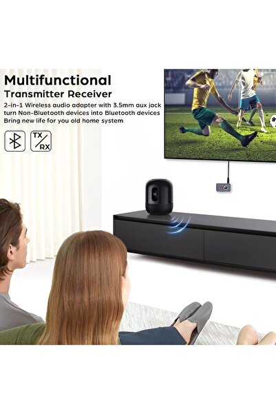 erorex Bluetooth 5.4 Adapter, Bluetooth 2 1 Transmitter Receiver, Mini Portable Wireless 3.5Mm Jack Aux