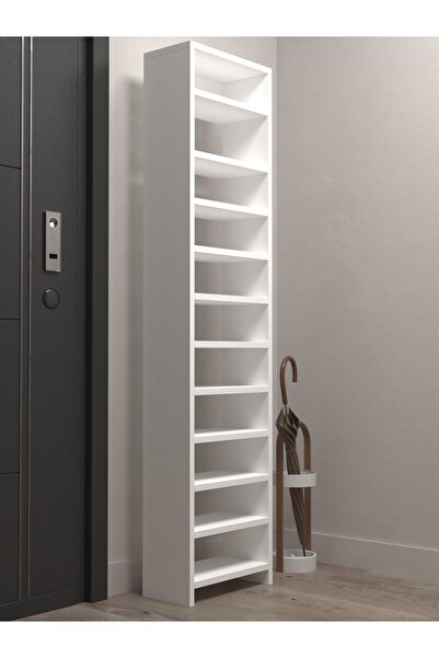 Kenzlife Ayakkabılık Mısri Mat Beyaz Suntalam 170*040*20 Yirmiiki Çift Ayakkabı Kapasitesi Arkalıksız