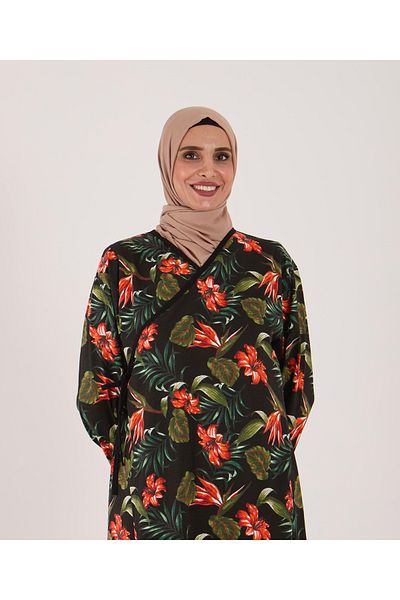 AYSUN TEKSTİL Cotton Fabric Wide Cut New Pattern Prayer Dress & Prayer Dress & Dressing Gown