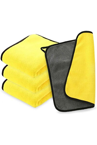 erorex قطعة قماش فائقة السُمك من الألياف الدقيقة لتنظيف السيارات بوزن 800 جرام للمتر المربع - صوف مرجاني مزدوج الجوانب