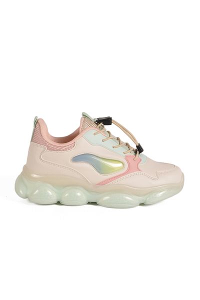pepino Cream Lock Lace-Up Girl's Sports Shoes
