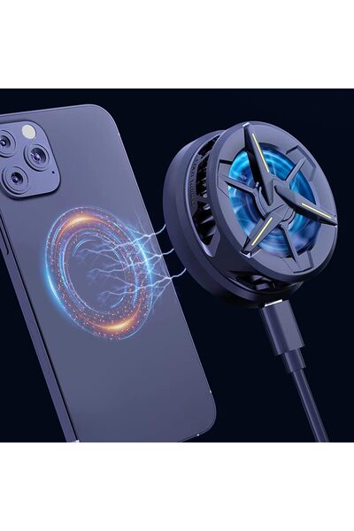 erorex Cell Phone Magnetic Cooler, Cell Phone Cooling Fun Portable Mobile Phone Radiator Cooling Fan,