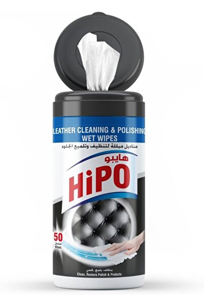 erorex Leather Cleaning And Polishing 50-Wet Wipes, 15 Cm X 20 Cm Size, Black