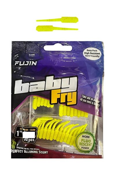 Fujin Baby Fry 2.7cm LRF Silikonu 30 Adet Fluo Green