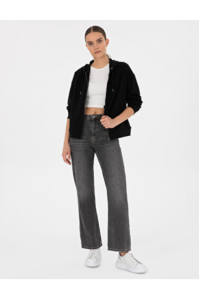 Pierre Cardin Siyah Comfort Fit Fermuarlı Sweatshirt 50314965-VR046