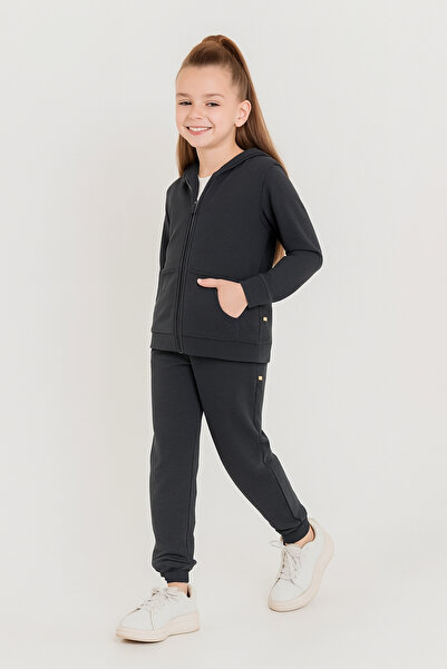 AHENGİM Σετ αθλητικής φόρμας για κορίτσια - αγόρια με φερμουάρ Basic School Ak0785