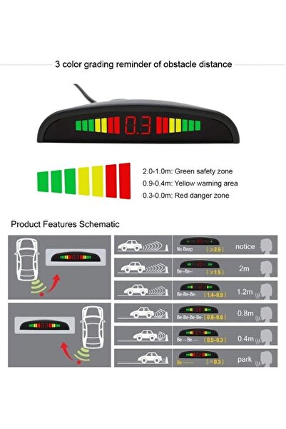 erorex White Color Car Parking Sensor For All Vehicles