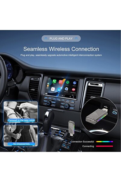 erorex 1 Carplay & Android Auto Wireless Adapter, Plug Play Car Play Wireless Adapter, Convert Wired