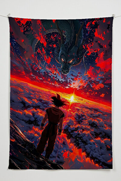 Alpacarpet غطاء حائط عمودي من Dragon Ball - قماش عالي الجودة بطابع الرسوم الم...