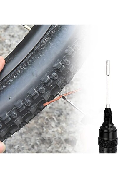 erorex Tubeless Bike Tire Repair Kit, Portable Tire Repair Puncture Tool 5 Rubber Strips 3 Tire Repair