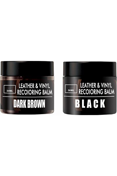 erorex 2Pcs Leather Recoloring Balm, Black & Dark Brown - Restores, Conditions, Repairs Leather Color