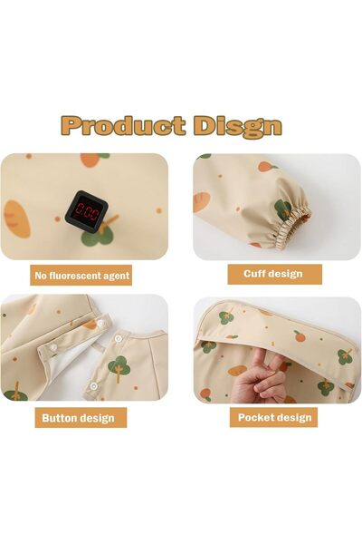 erorex Long Sleeve Bibs Baby Bibs Feeding Teething Waterproof Toddler Bibs Full Sleeve Bib Outfit Baby