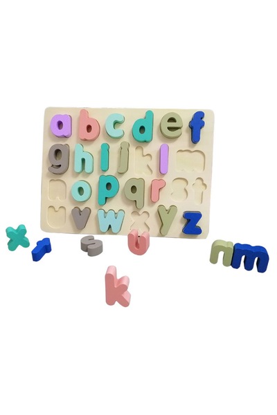SDX Market Puzzle 26 pieces, Alphabet Hand Lettering, Pastel