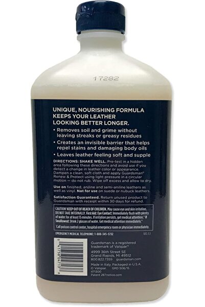 erorex Renew & Protect Leather 16 Oz - Cleans, Conditions & Protects One Step - Great Leather Furniture &