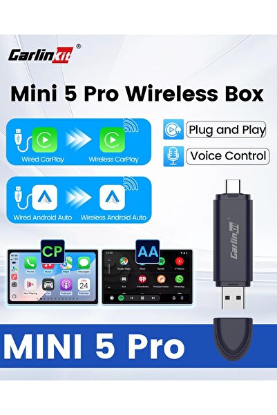erorex Mini Se Pro Wireless Carplay Adapter/Wireless Android Auto Adapter, High-Grade Durability, Usb-C/