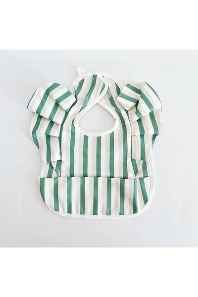 erorex Ruffle Smock Bibs Babies Mess Proof Infant Feeding Bibs Food Catcher Waterproof Cute Angel Wings