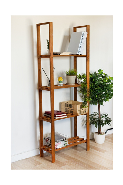 Weblonya Kitaplık Ahşap Kitaplık Raf Kütüphane 5160