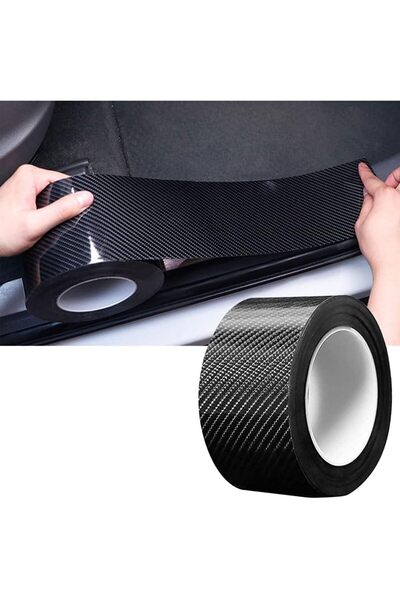 erorex واقيات دخول حواف أبواب السيارة العالمية، غطاء حماية عتبة الباب من الخدوش، طلاء ألياف الكربون 5D