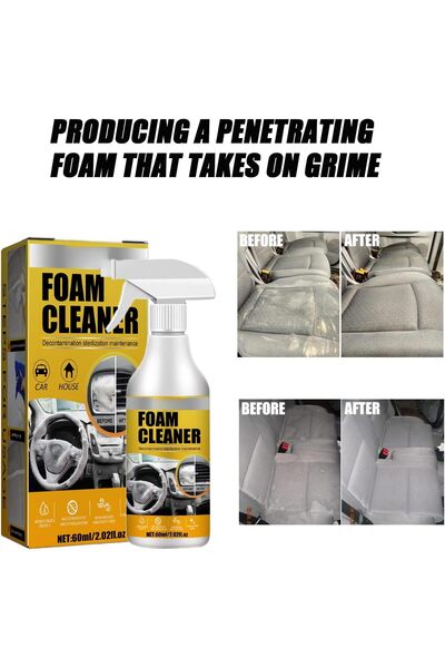 erorex Automotive Interior Foam Cleaner 60Ml Waterless Cleaning Solution, Deep Cleaning Power, Fabric