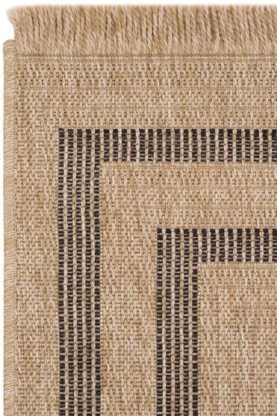 Cool Halı Mocha Bej Siyah Mutfak Halısı İnce Modern Kolay Temizlenen Leke Tutmaz Jüt Hasır Dokulu Sisal Kilim