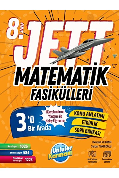 Ünlüler Karması Yayınları 8. Sınıf LGS Jett Matematik Fasiküller Soru Bankası